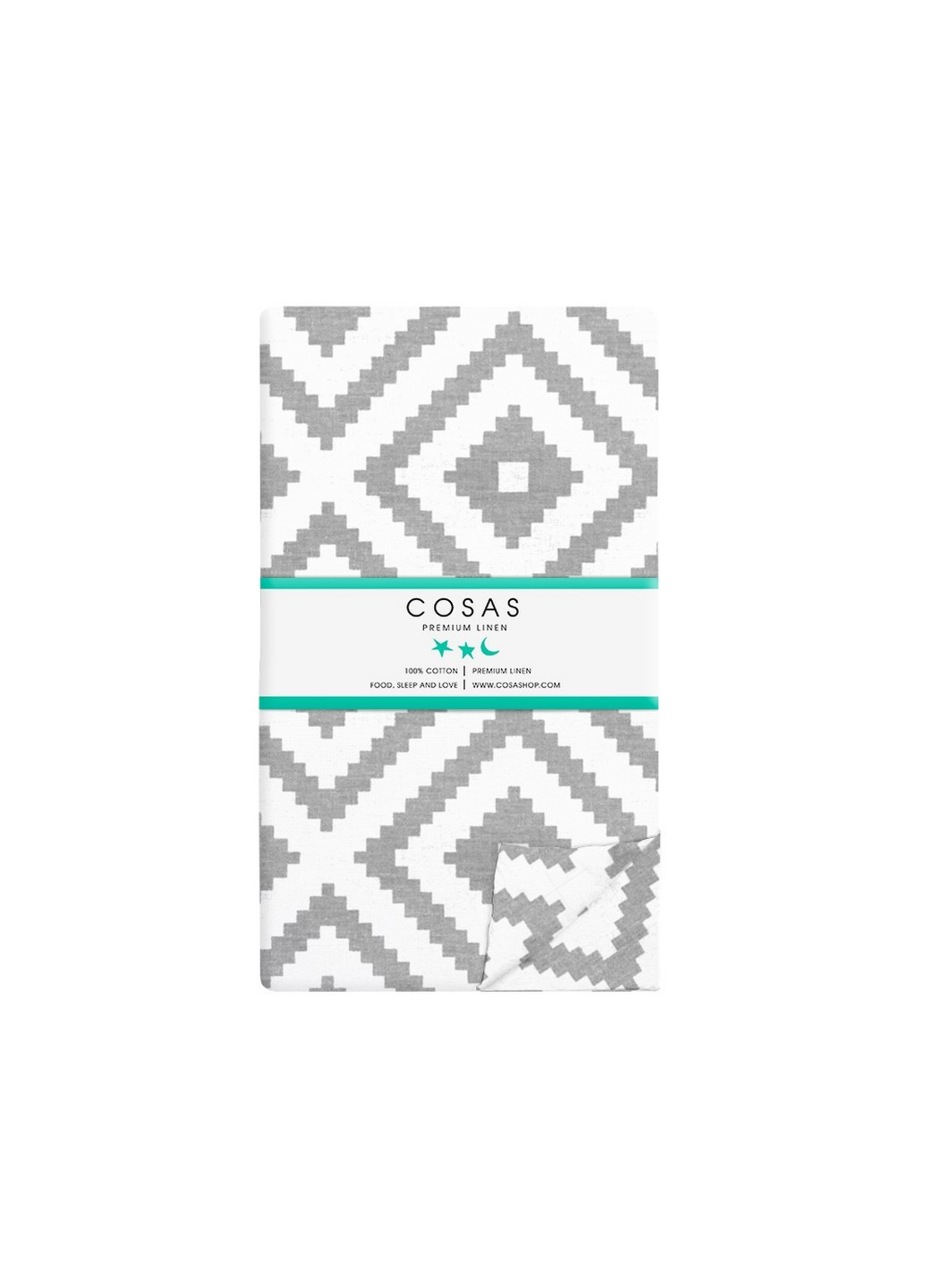 Подростковое постельно бельё ORNAMENT GREY WHITE (пододеяльник 160х220 см, наволочка 50х70 см, простынь 90х200х20 см) Cosas (251801373)