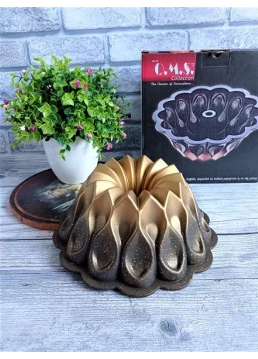 Форма для випікання кексу 3272-26-Gold 26 см OMS (253615046)