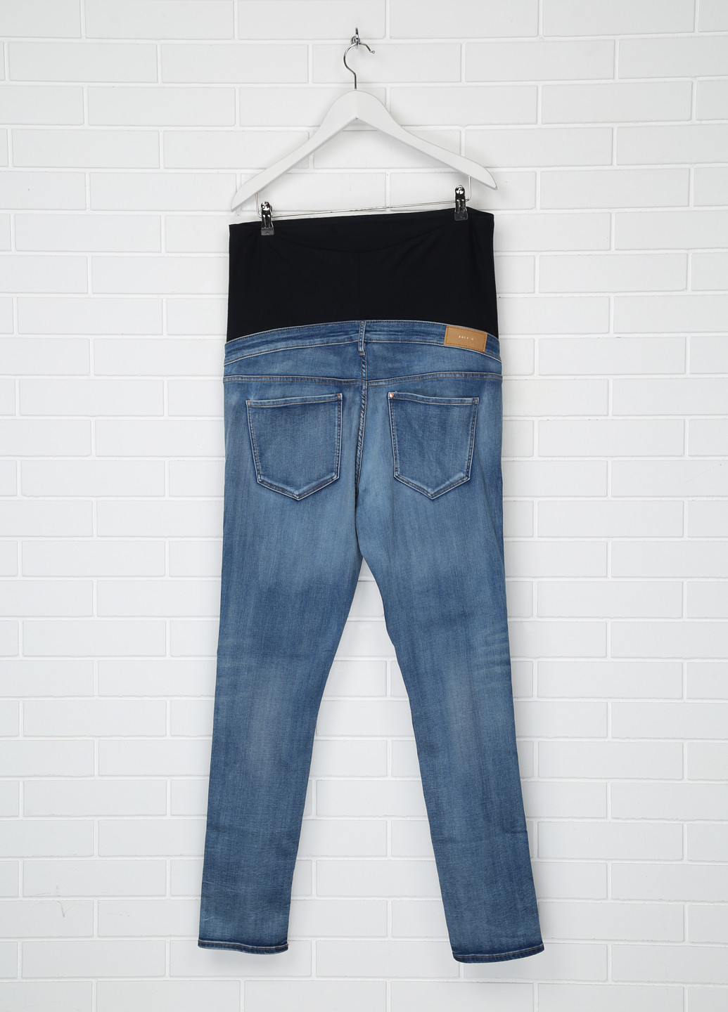 Синие демисезонные зауженные джинсы для беременых H&M