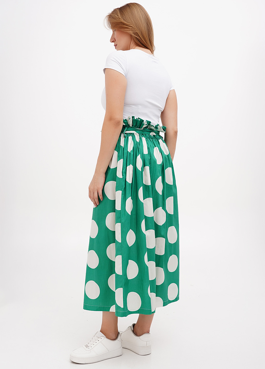 Зеленая кэжуал в горошек юбка Naiif