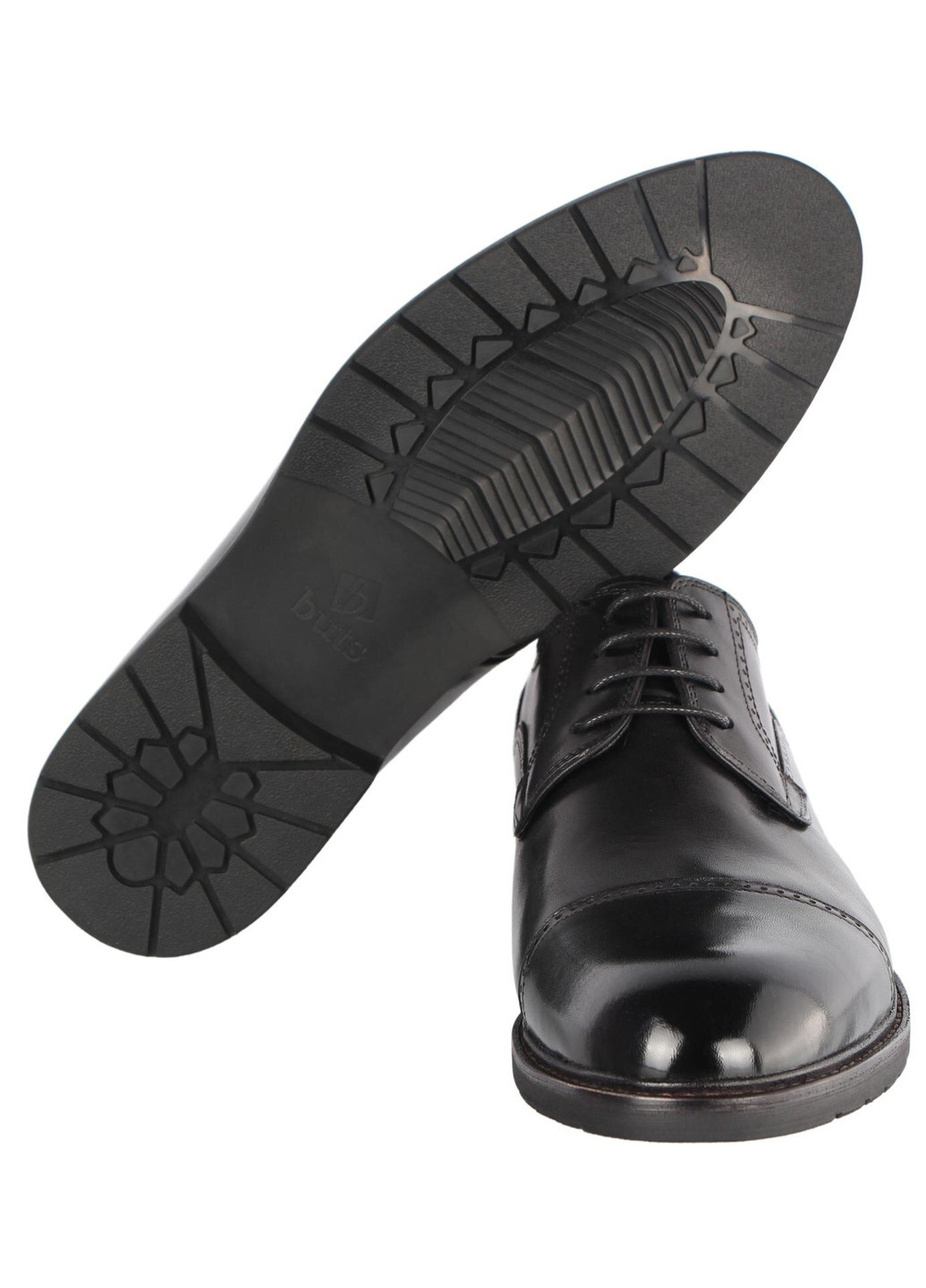 Черные мужские классические туфли 196417 Buts на шнурках