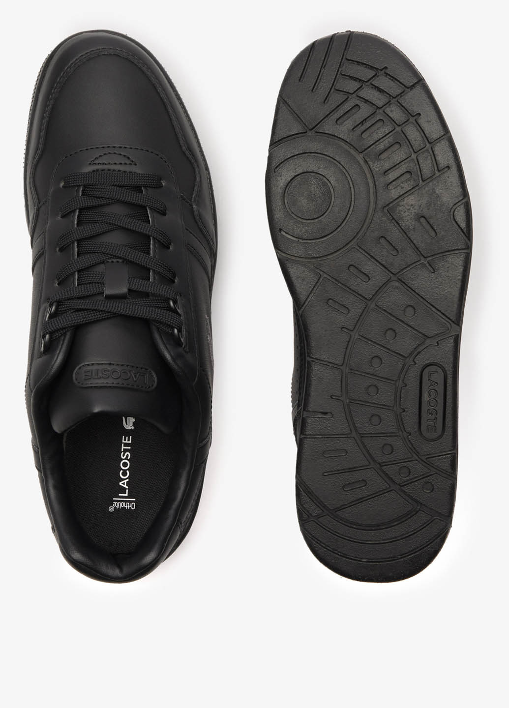 Черные демисезонные кроссовки Lacoste T-Clip