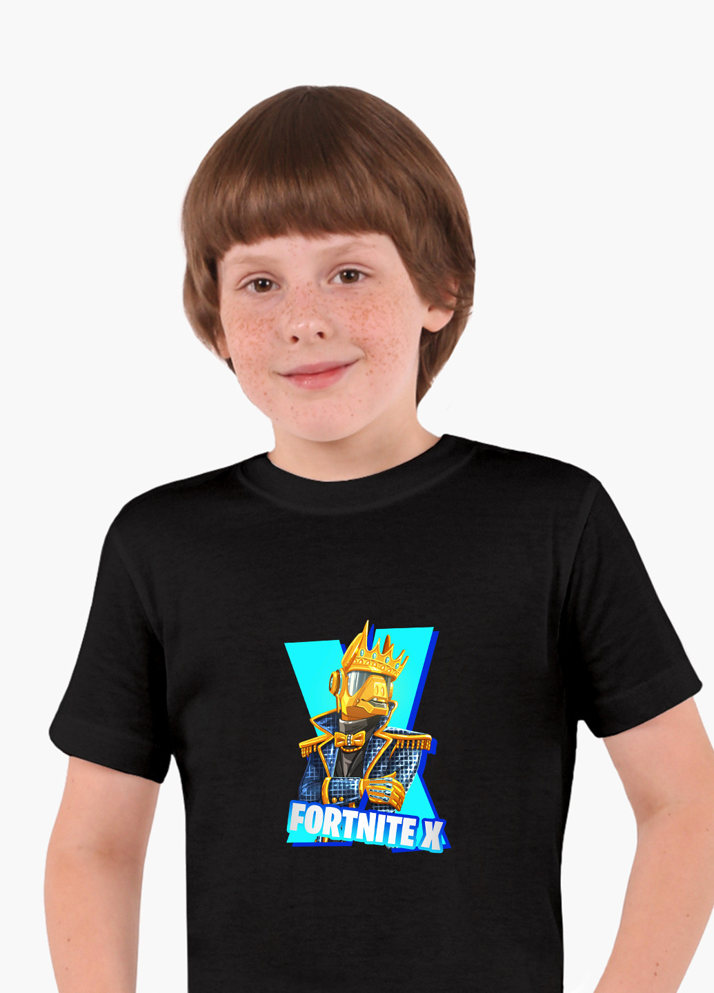 Черная демисезонная футболка детская фортнайт (fortnite)(9224-1196) MobiPrint