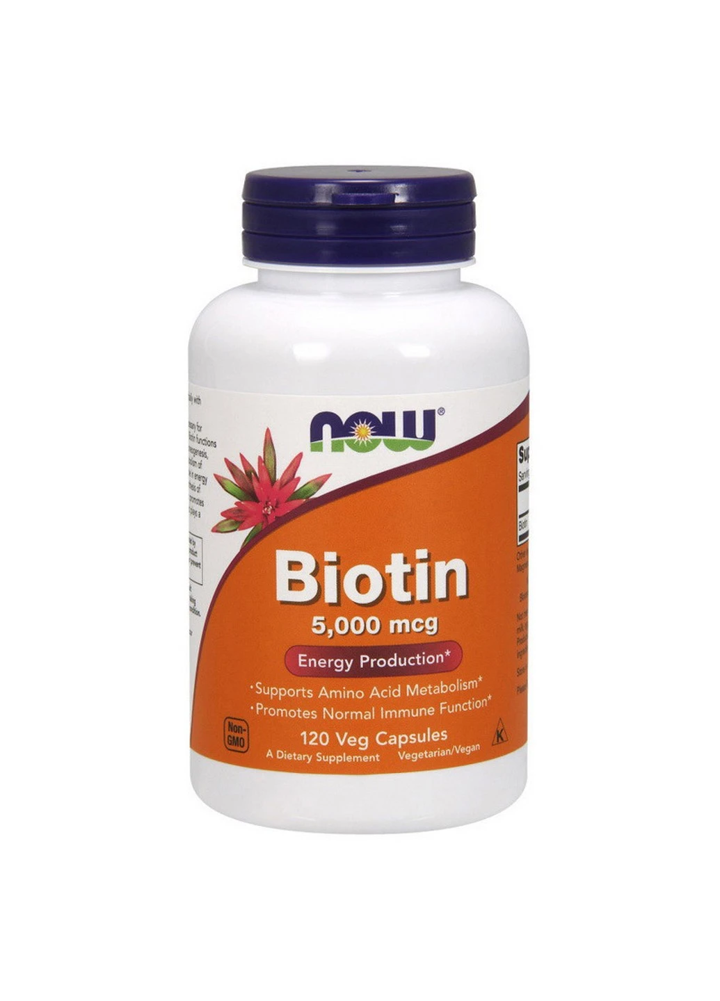 Біотин Biotin 5,000 mcg (120 капс) вітамін б7 нау фудс Now Foods (255408836)