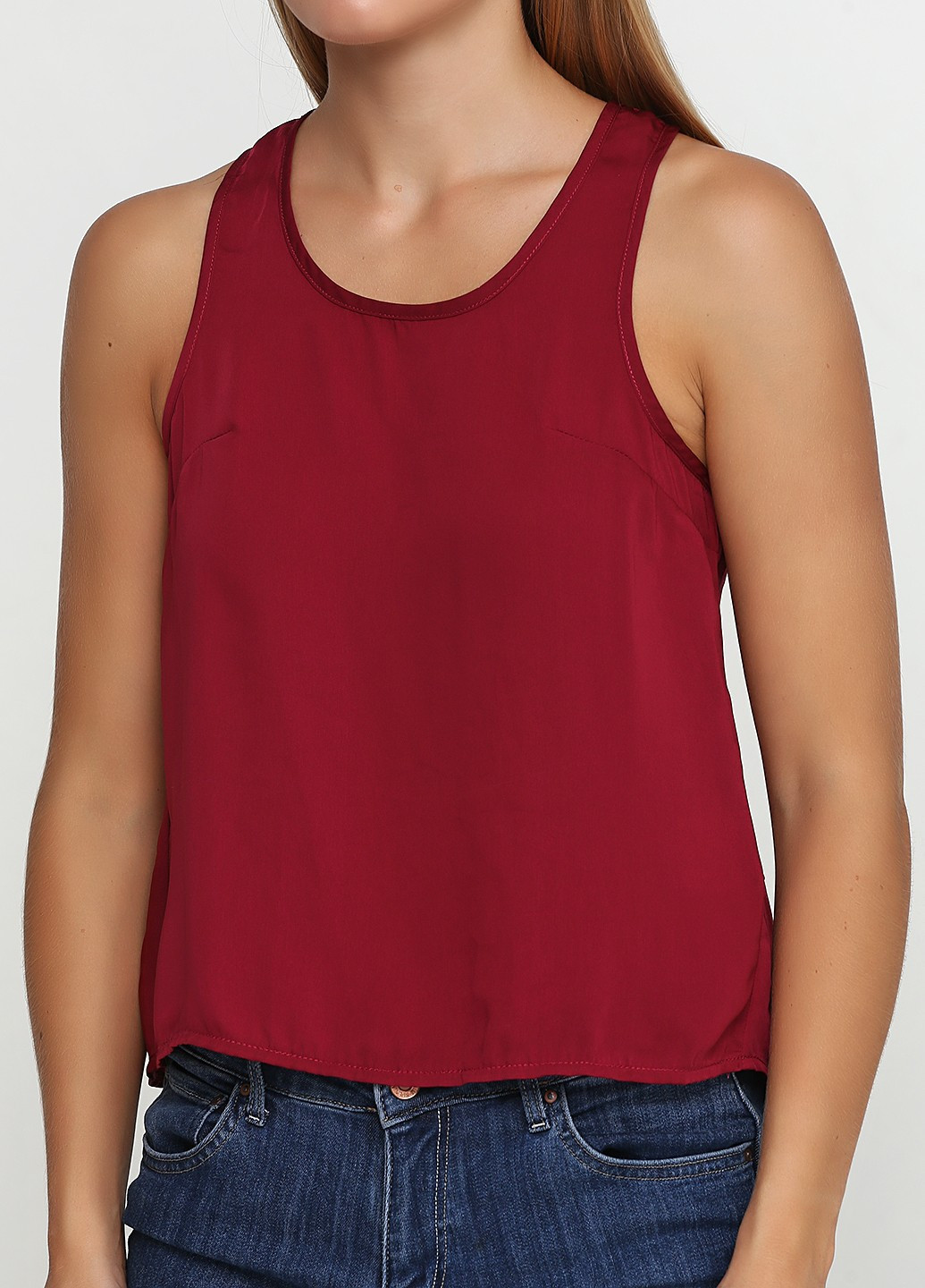 Бордовая летняя блуза Red Label