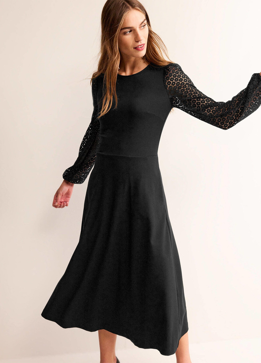 Черное кэжуал платье Boden однотонное