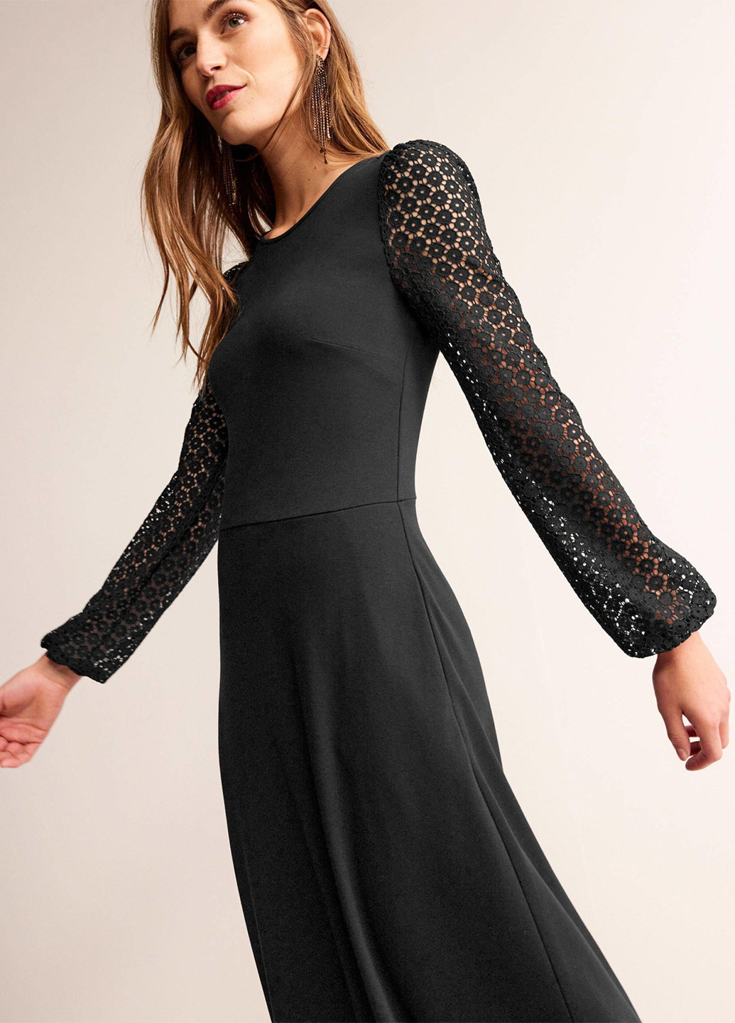 Черное кэжуал платье Boden однотонное