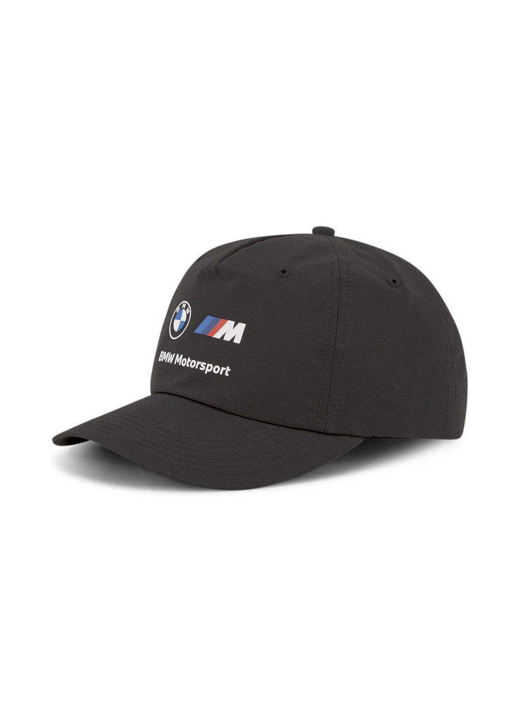 Кепка BMW M Motorsport Heritage Baseball Cap Puma однотонная чёрная спортивная хлопок, нейлон