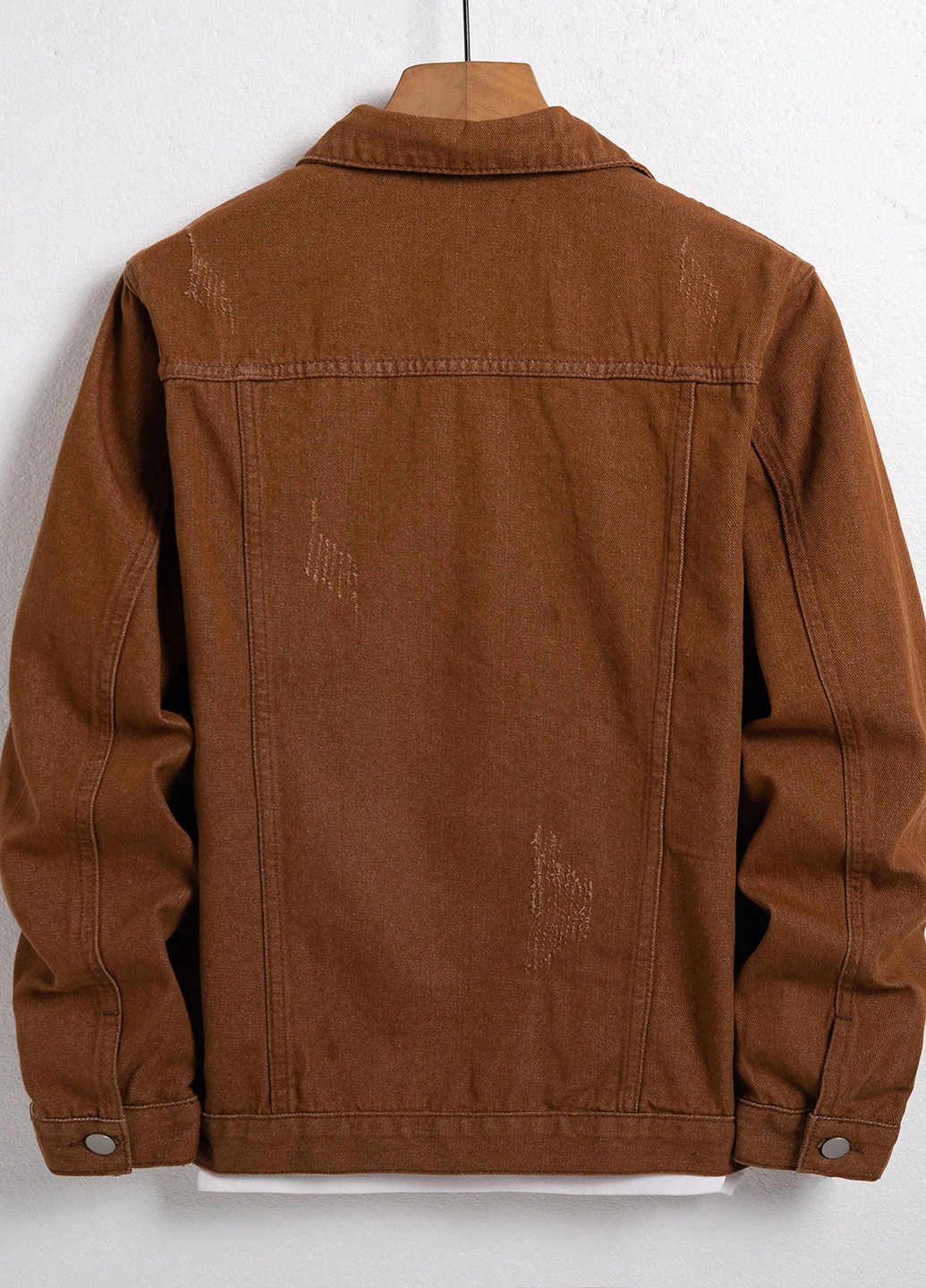 Коричневая демисезонная куртка куртка-пиджак SHEIN