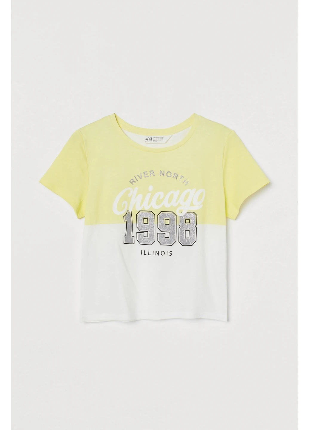 Желтая летняя футболка H&M