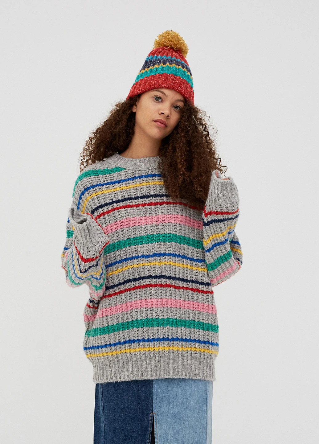 Серый демисезонный джемпер джемпер Pull & Bear
