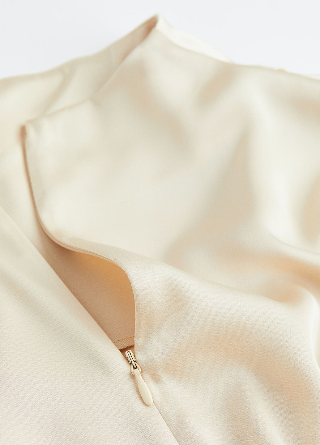Айвори кэжуал платье H&M однотонное