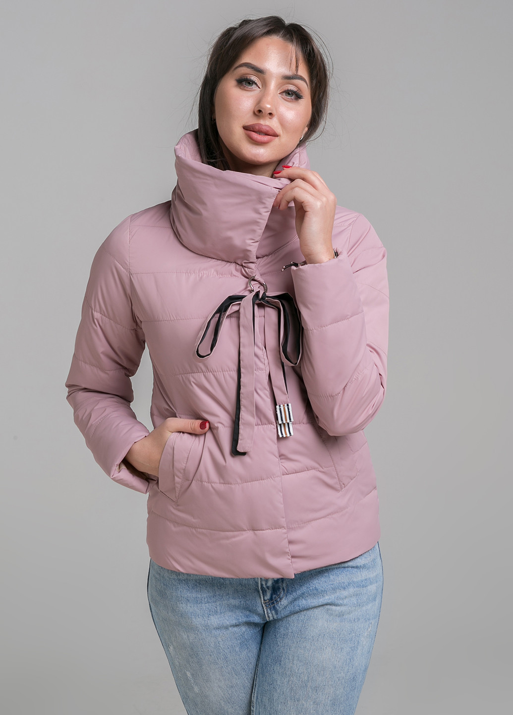 Светло-розовая демисезонная куртка Icon