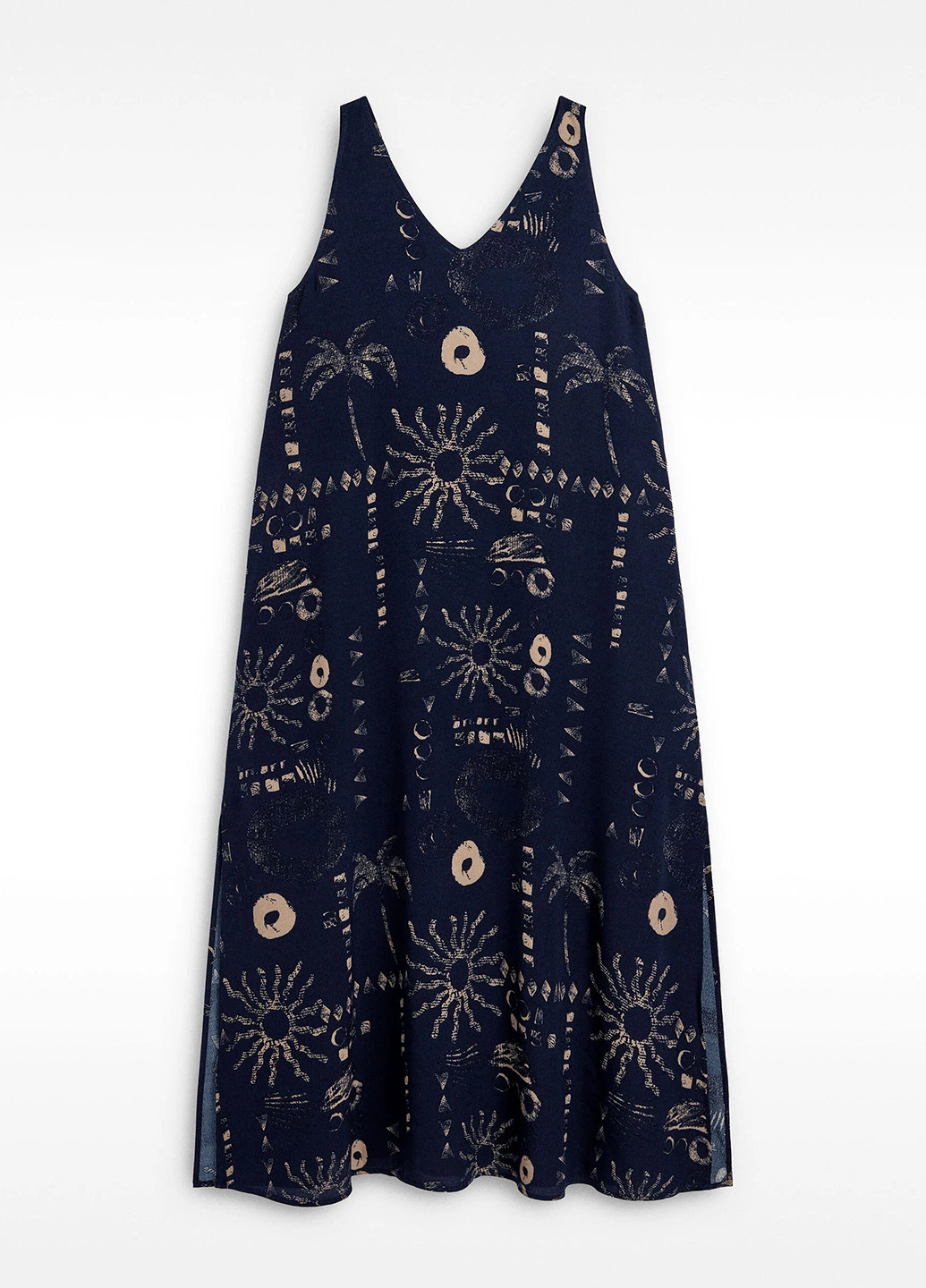 Черное кэжуал платье а-силуэт Parfois с рисунком