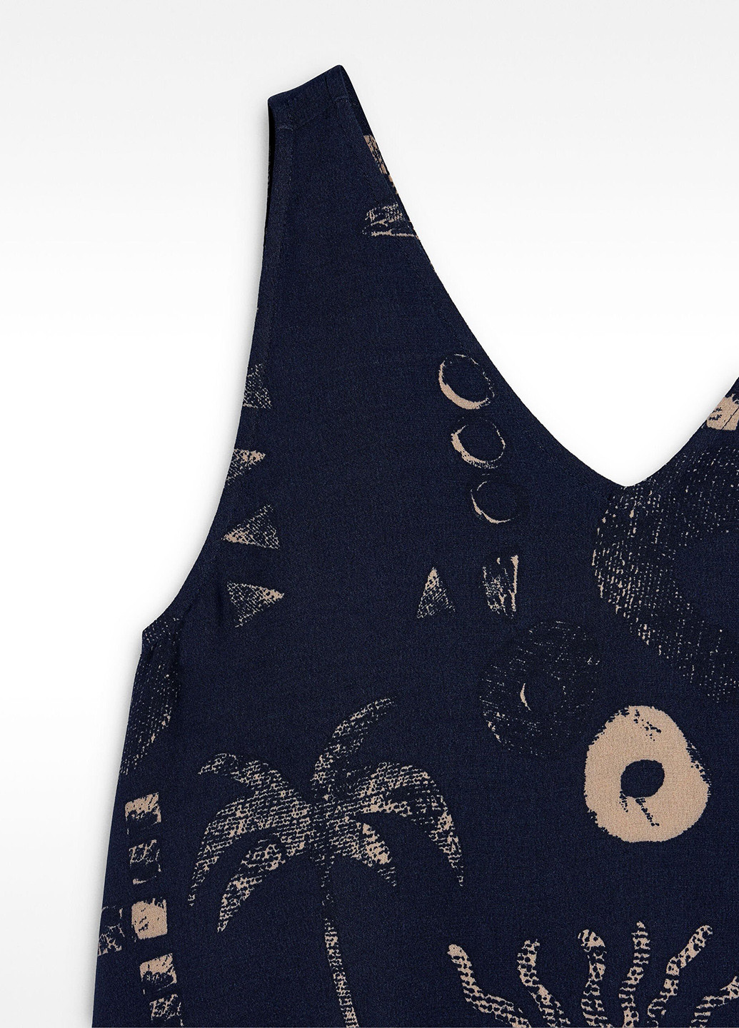 Черное кэжуал платье а-силуэт Parfois с рисунком