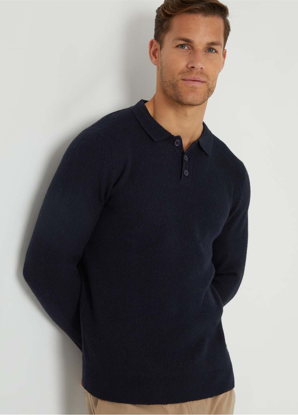 Темно-синий демисезонный свитер Threadbare