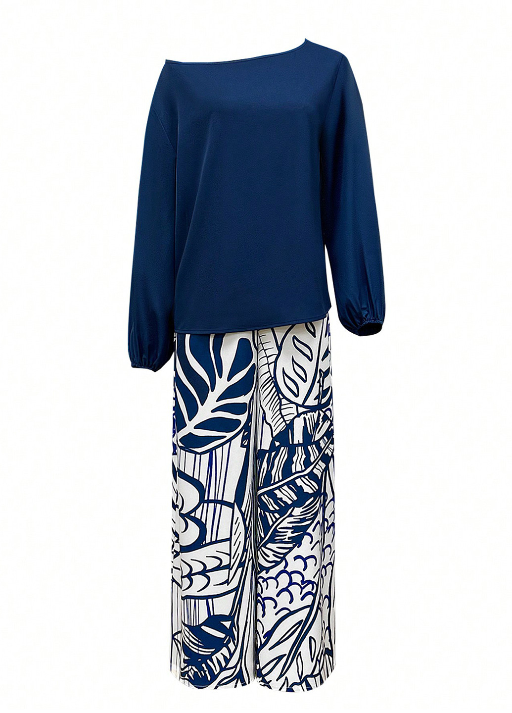 Комбінований літній комплект (блуза, штани) SHEIN