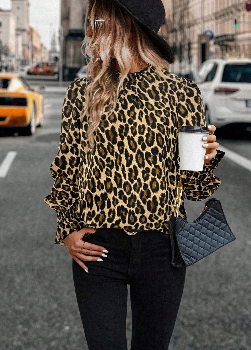 Коричневая блуза SHEIN