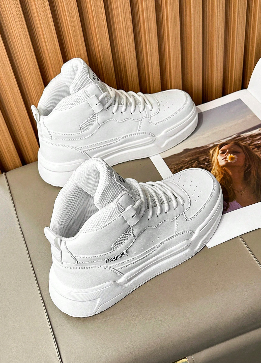 Кроссовки SHEIN белые демисезоны (340648537)