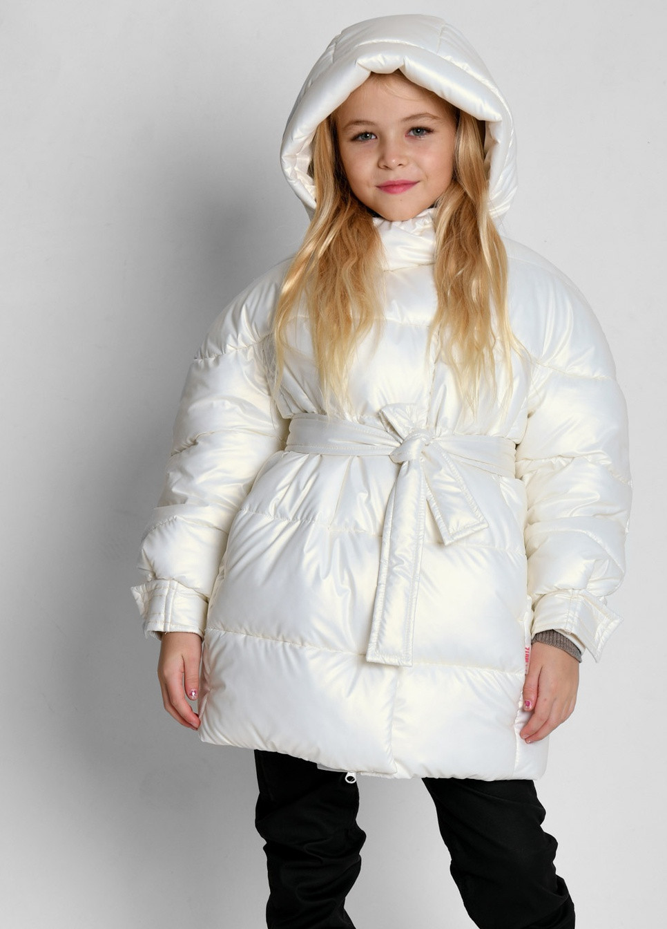 Молочная зимняя пуховая куртка для девочек от 6 до 17 лет X-Woyz
