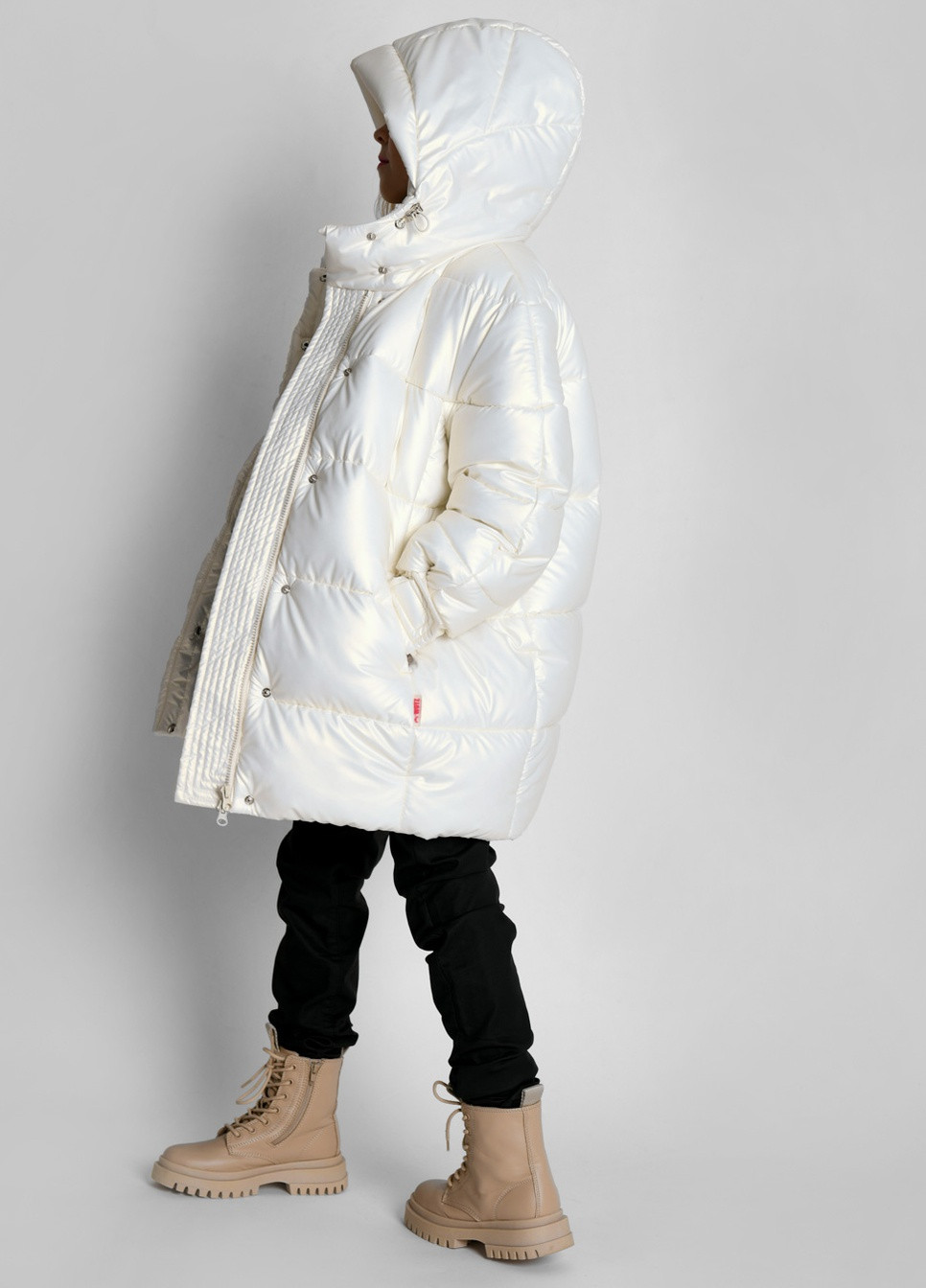 Молочна зимня пухова куртка для дівчаток від 6 до 17 років X-Woyz
