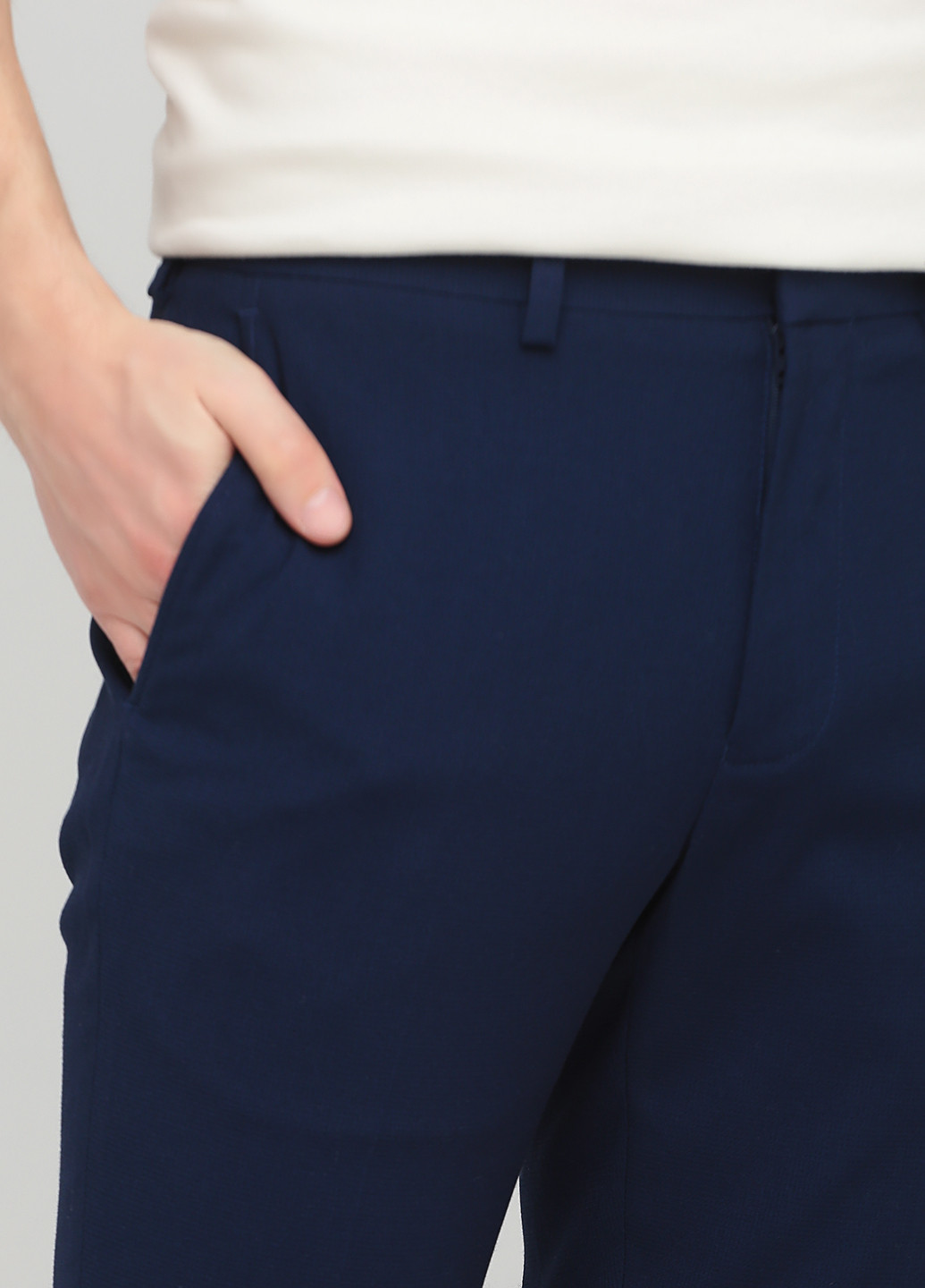 Темно-синие классические демисезонные укороченные, зауженные, чиносы брюки Burton