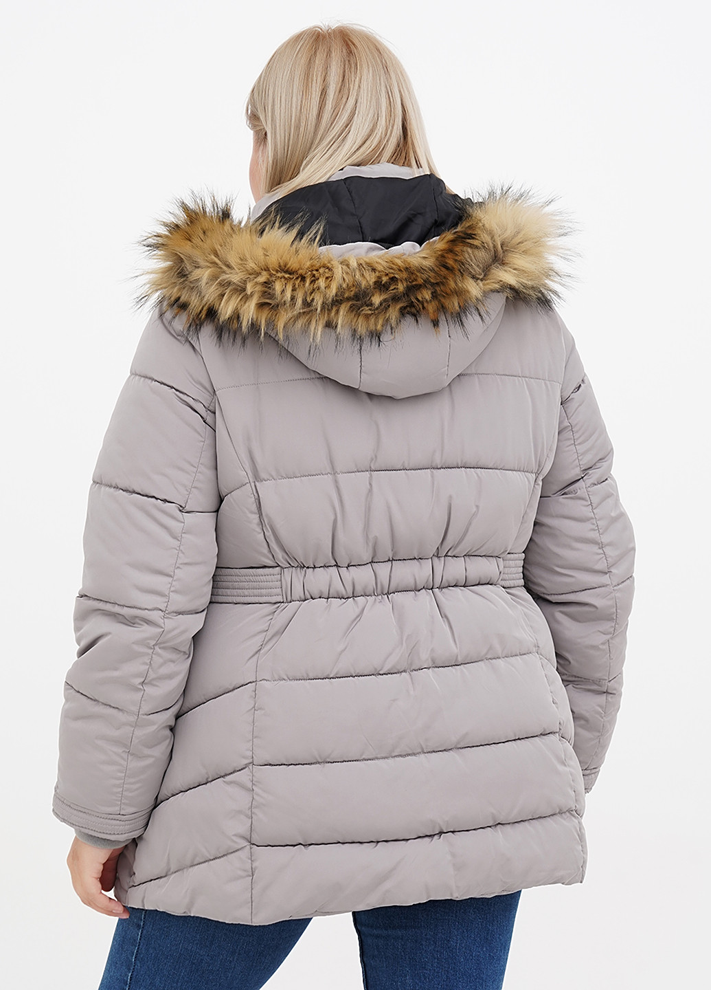 Светло-серая зимняя куртка Primark