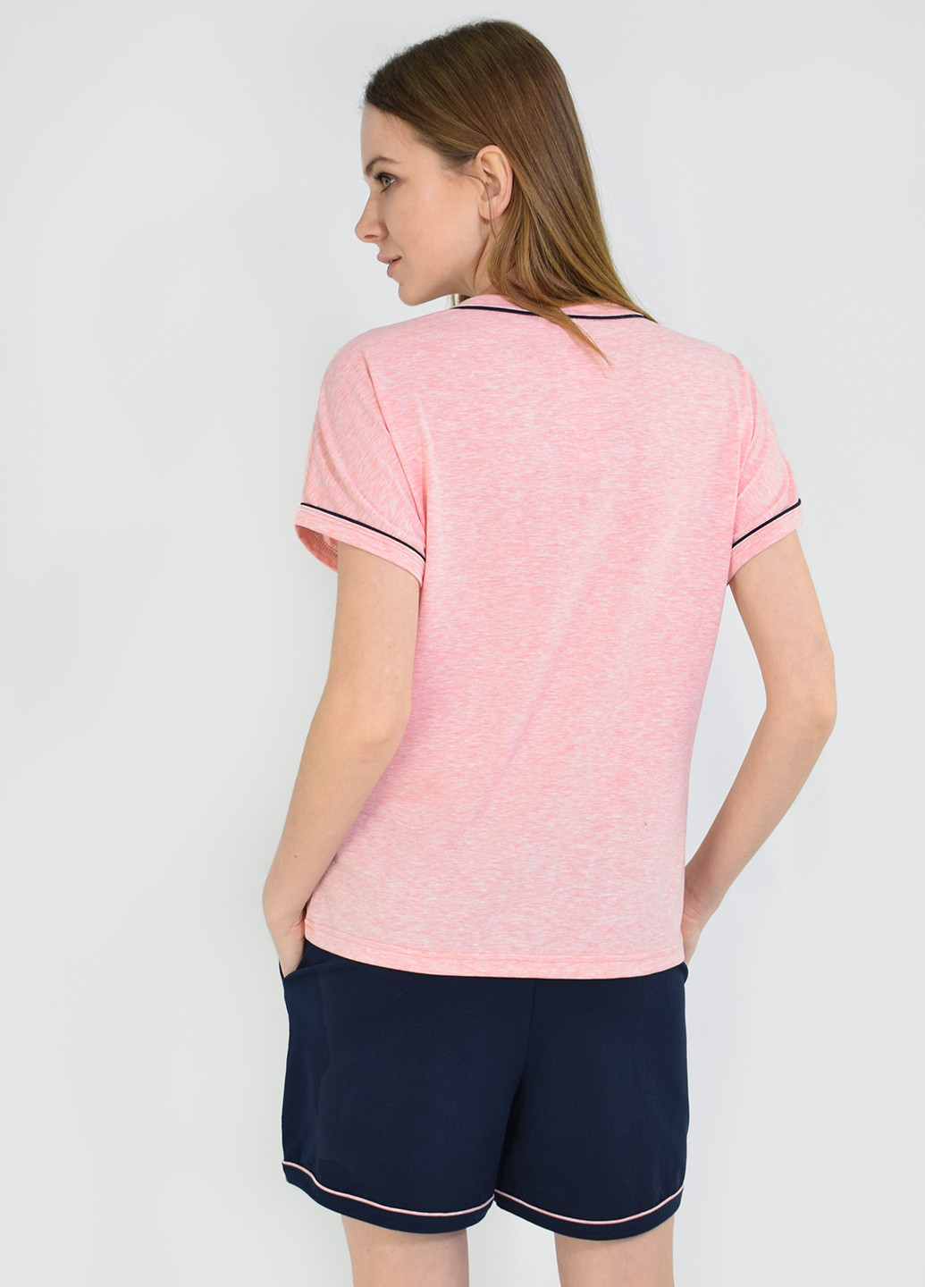 Рожева всесезон піжама (футболка, шорти) NEL