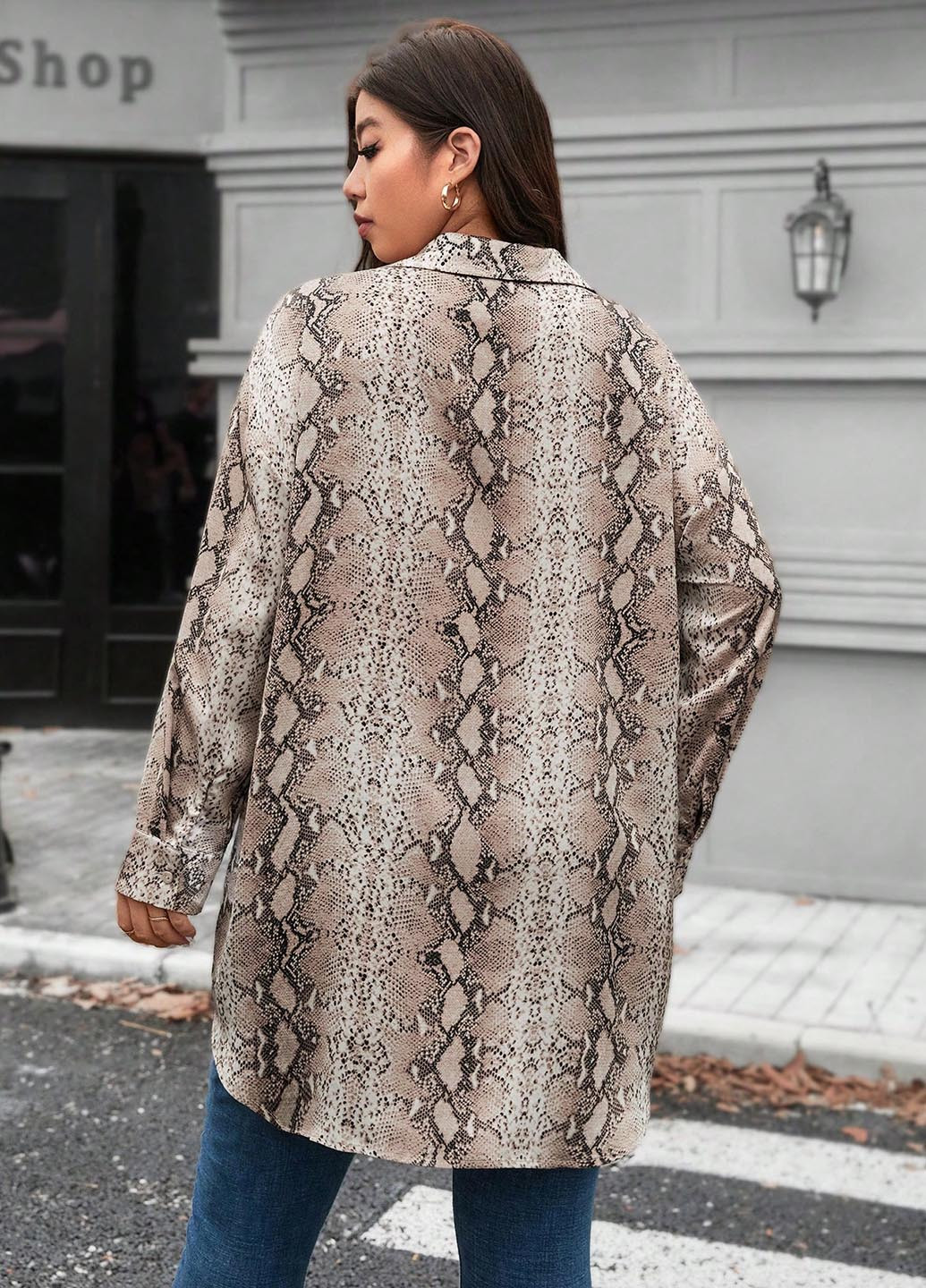 Бежевая блуза SHEIN