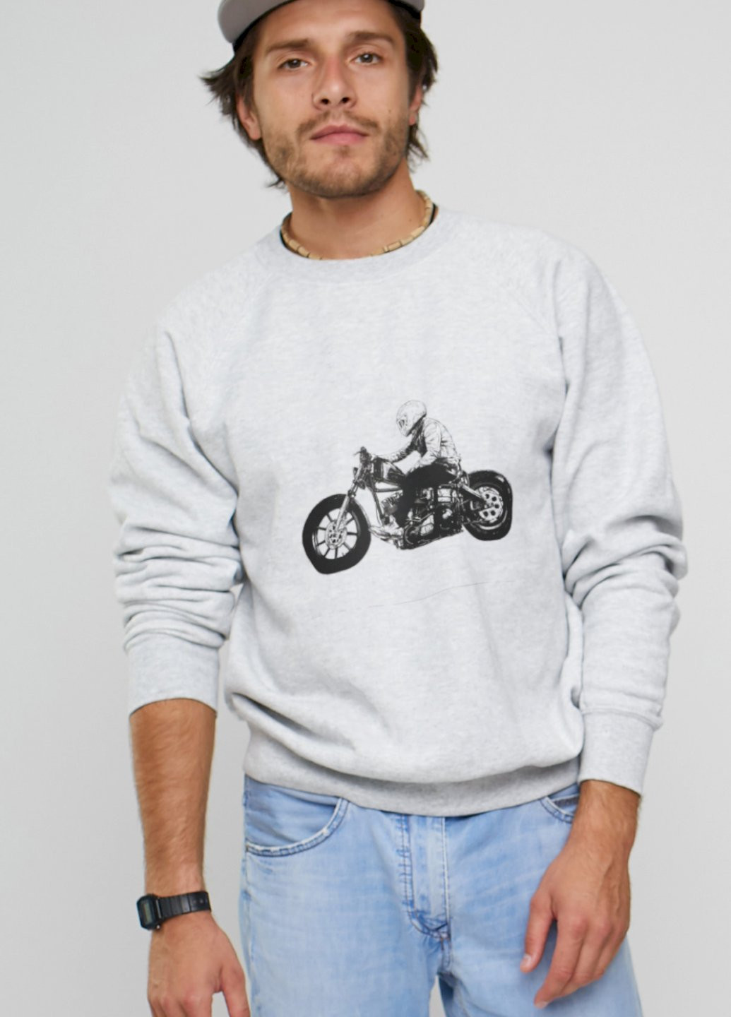 Серый свитшот мужской YAPPI (198688949)