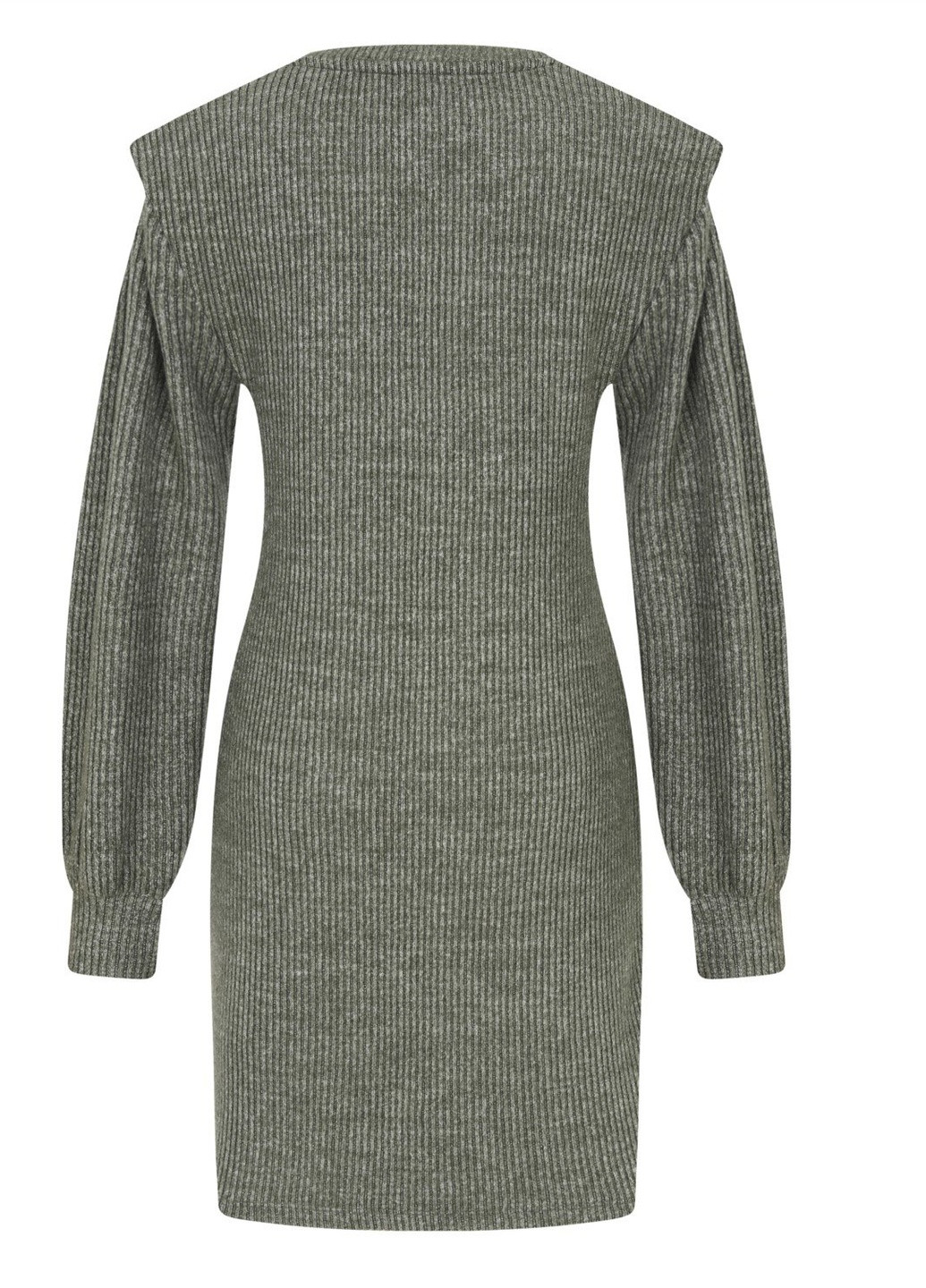 Оливкова (хакі) кежуал сукня Mudo однотонна