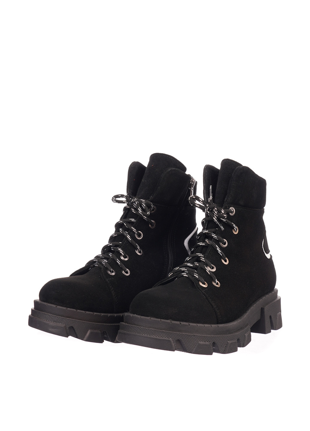 Зимние ботинки No Brand на тракторной подошве, со шнуровкой из натуральной замши