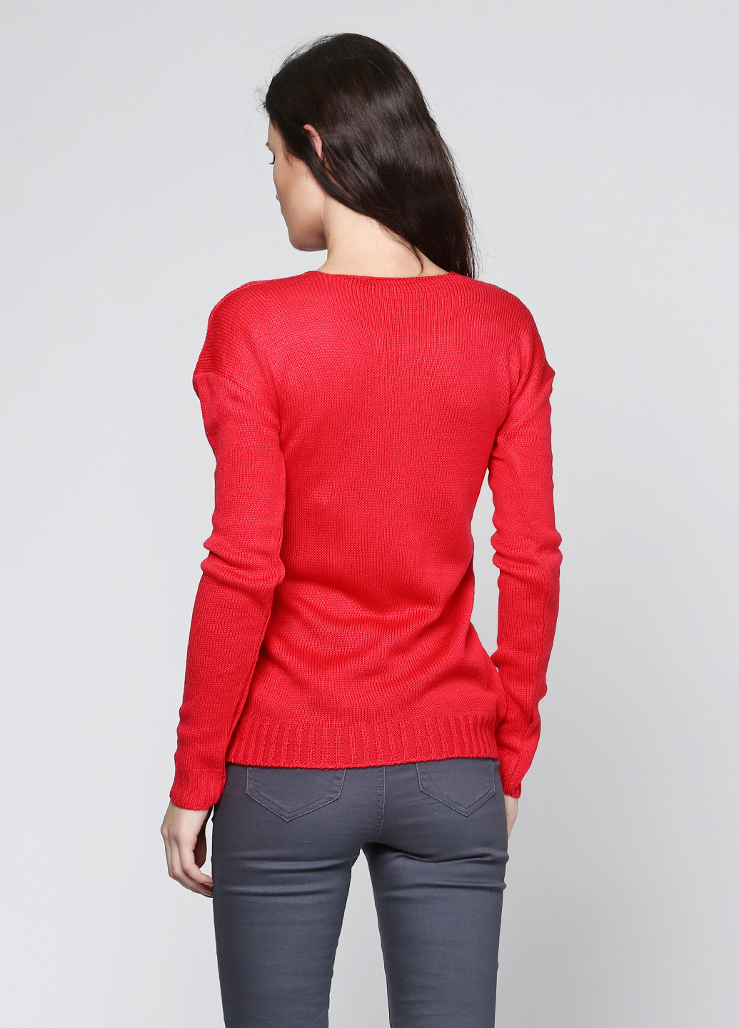 Малиновый демисезонный пуловер пуловер Massimo