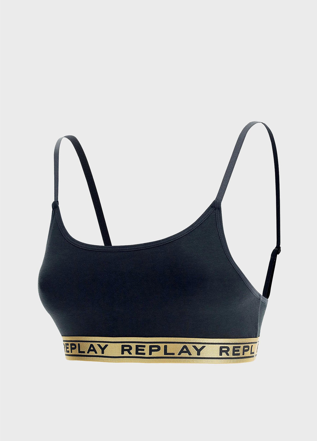 Золотой топ бюстгальтер Replay без косточек вискоза