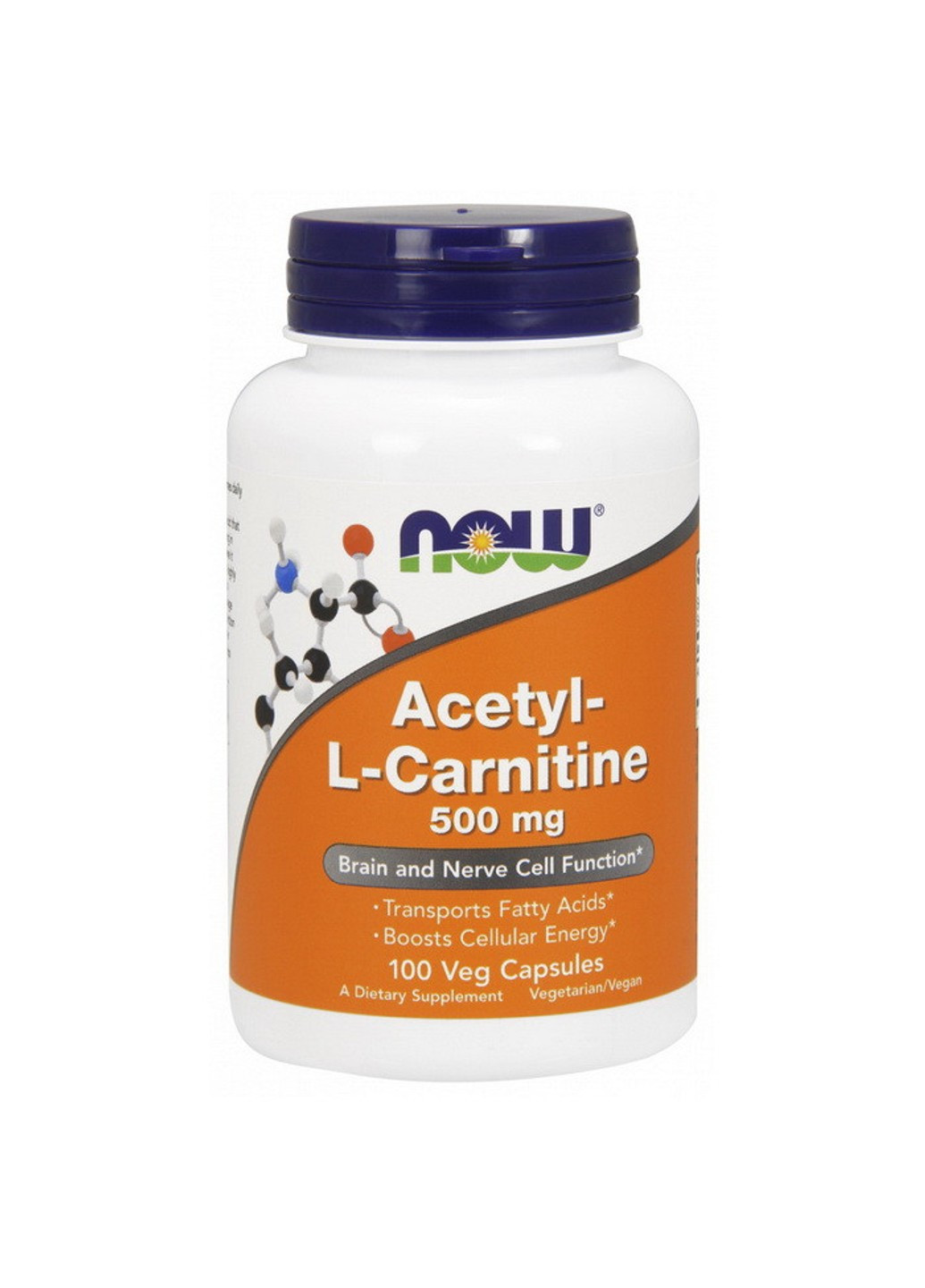 Ацетил Л-карнітин Acetyl-L-Carnitine 500 mg (100 капс) нау фудс Now Foods (255363138)