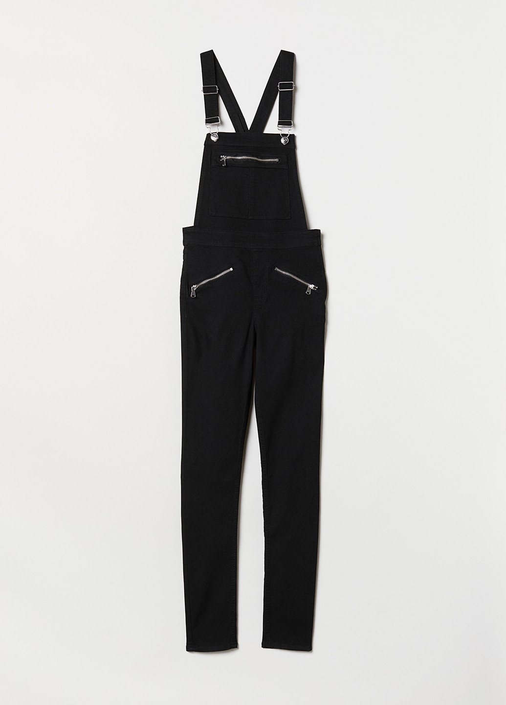Комбінезон H&M комбінезон-брюки однотонний чорний кежуал бавовна