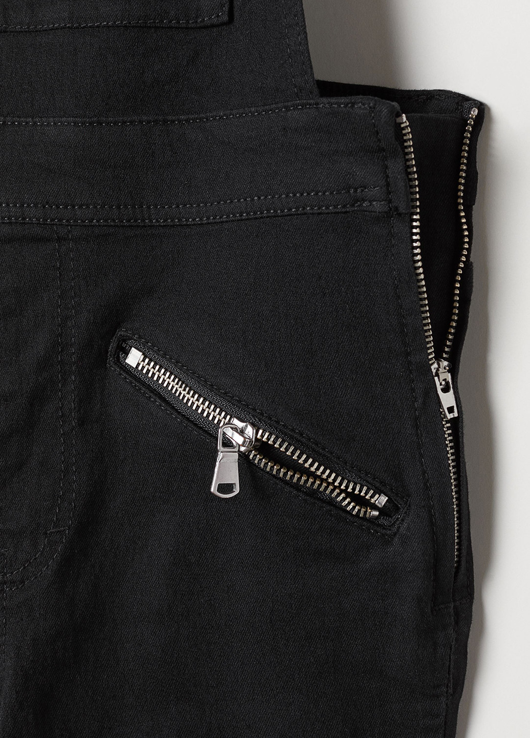 Комбинезон H&M комбинезон-брюки однотонный чёрный кэжуал хлопок