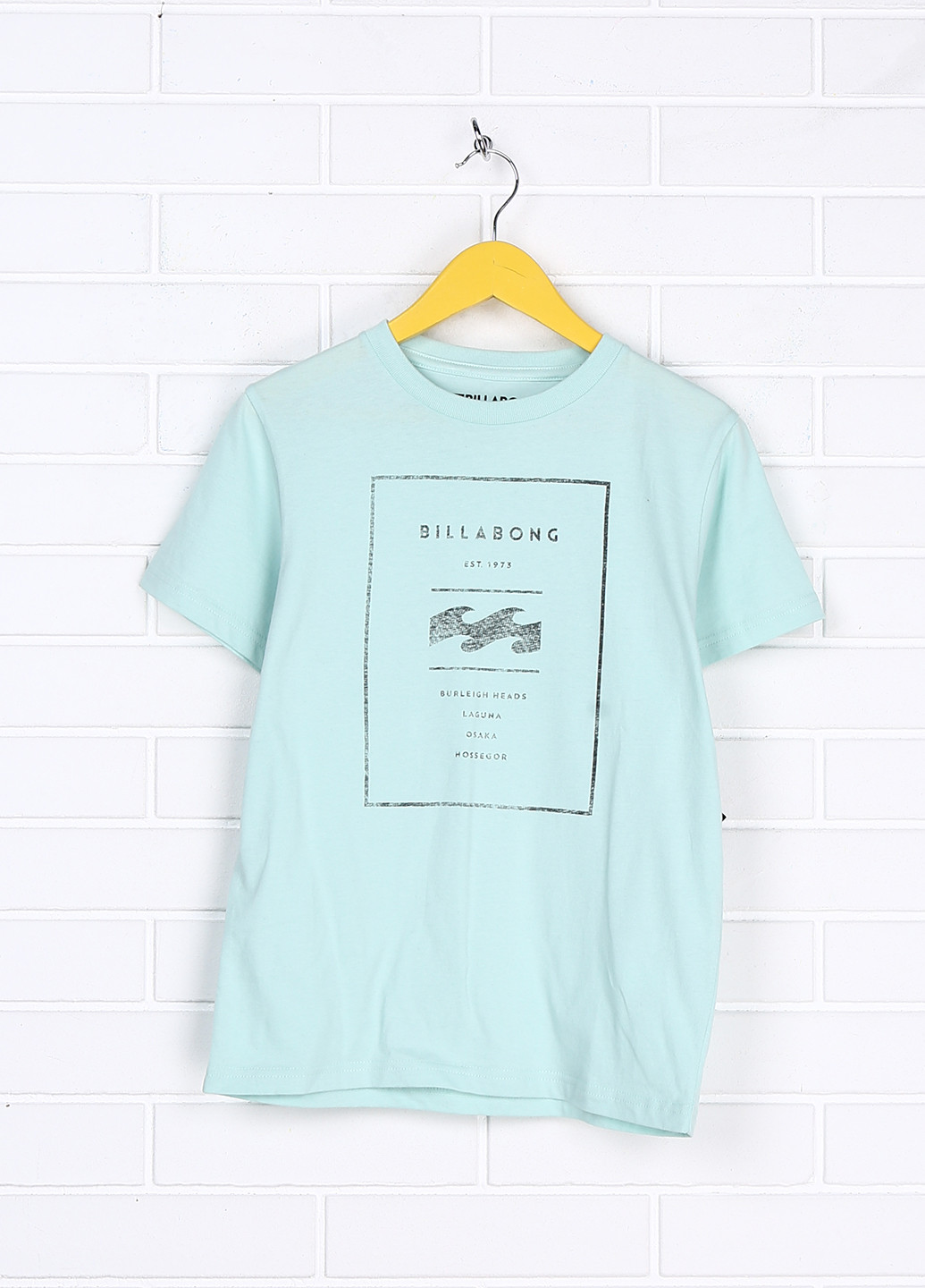 Світло-бірюзова літня футболка з коротким рукавом Billabong