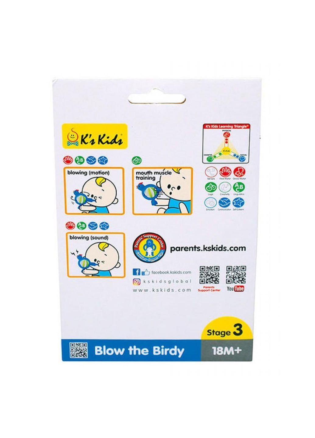 Погремушка Свисток Птичка (KA10765-GB) K’S Kids (252188805)