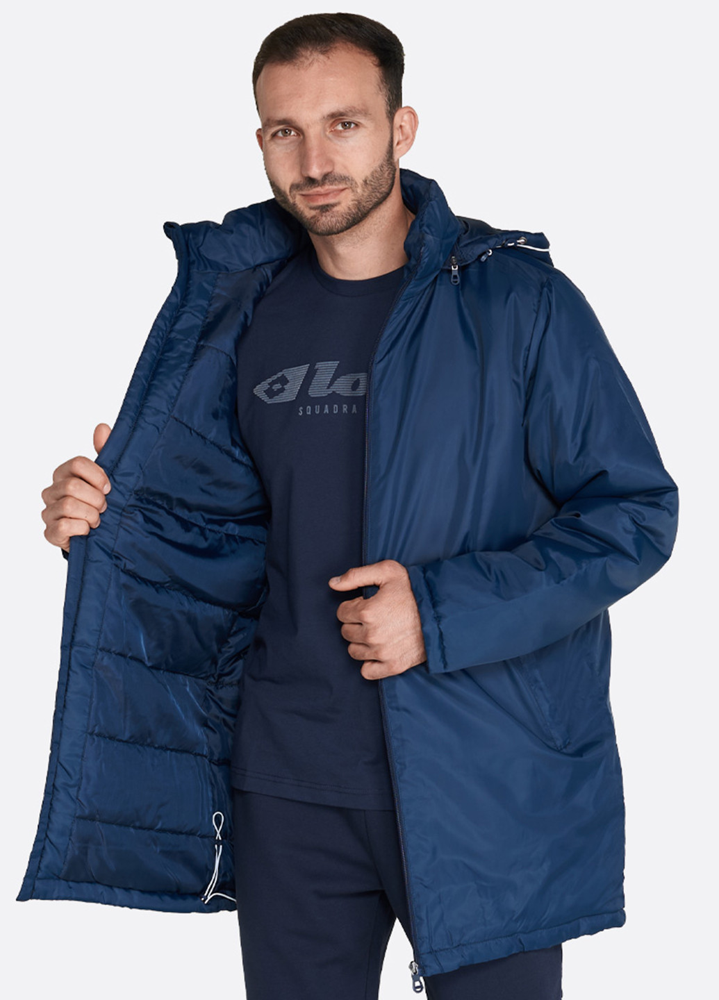 Синяя демисезонная куртка Lotto DELTA PLUS JACKET PAD PL