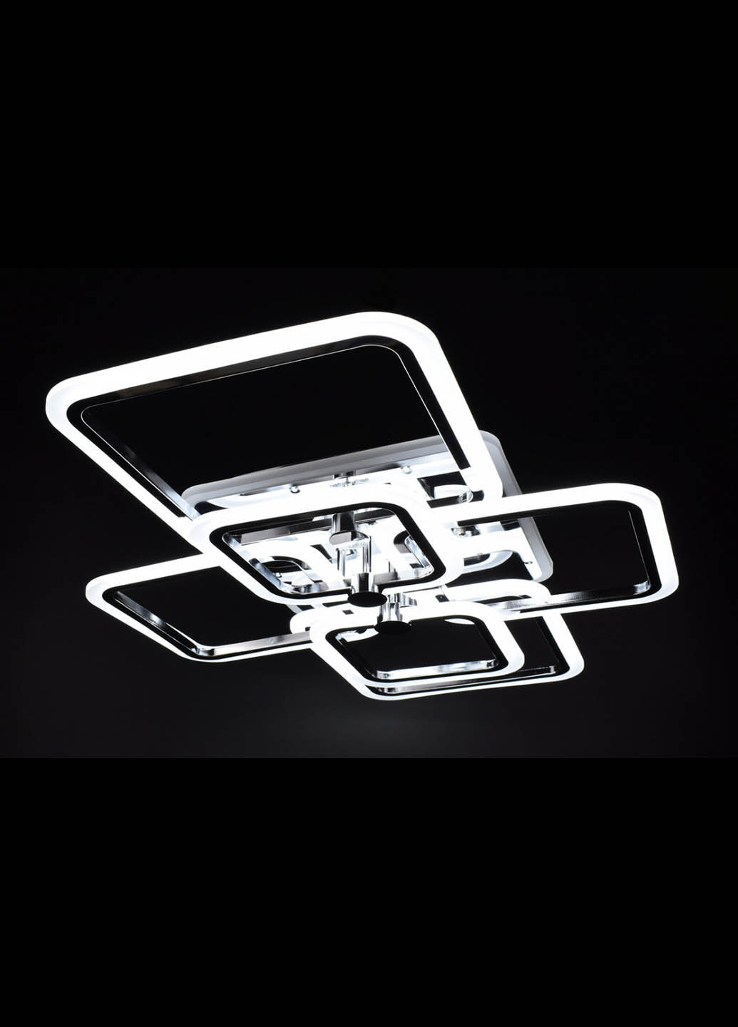 Люстра стельова LED з пультом A2503 / 2 + 2 + 2-RGB-ch Хром 12х59х80 см. Handmade (234540000)