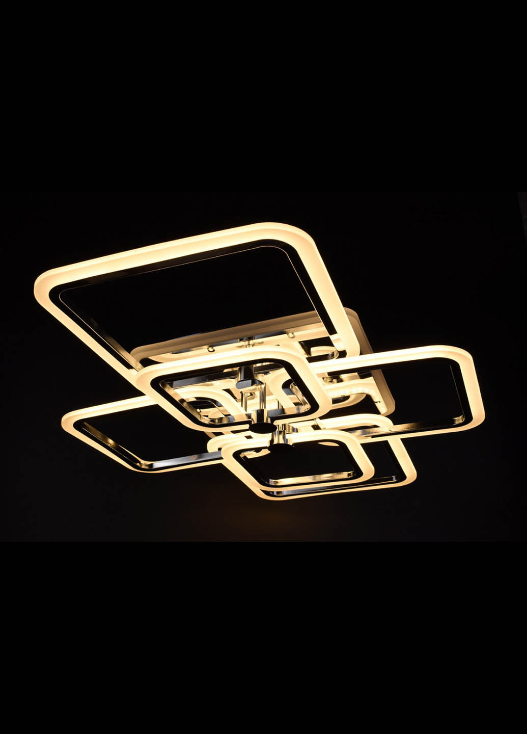 Люстра стельова LED з пультом A2503 / 2 + 2 + 2-RGB-ch Хром 12х59х80 см. Handmade (234540000)