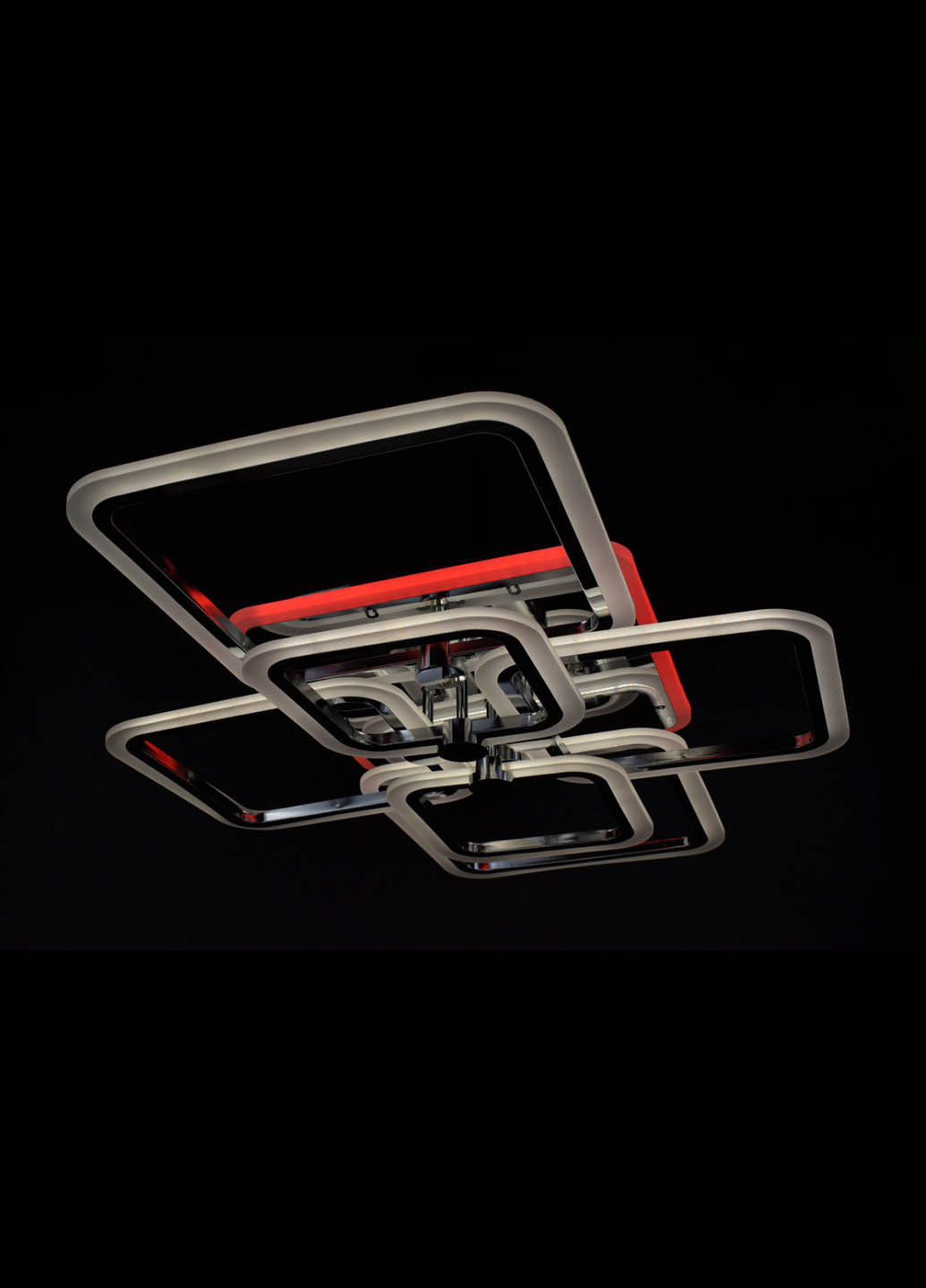 Люстра стельова LED з пультом A2503 / 2 + 2 + 2-RGB-ch Хром 12х59х80 см. Handmade (234540000)