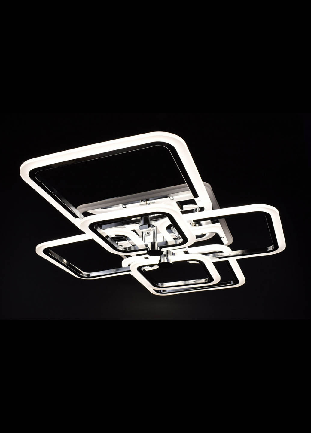 Люстра стельова LED з пультом A2503 / 2 + 2 + 2-RGB-ch Хром 12х59х80 см. Handmade (234540000)