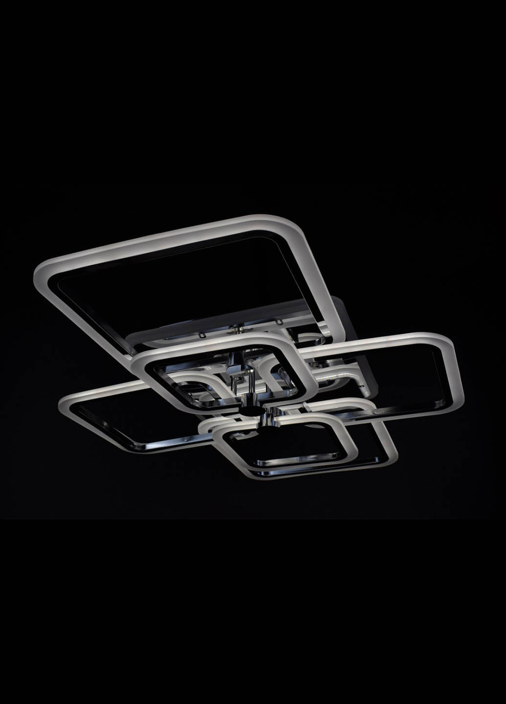 Люстра стельова LED з пультом A2503 / 2 + 2 + 2-RGB-ch Хром 12х59х80 см. Handmade (234540000)