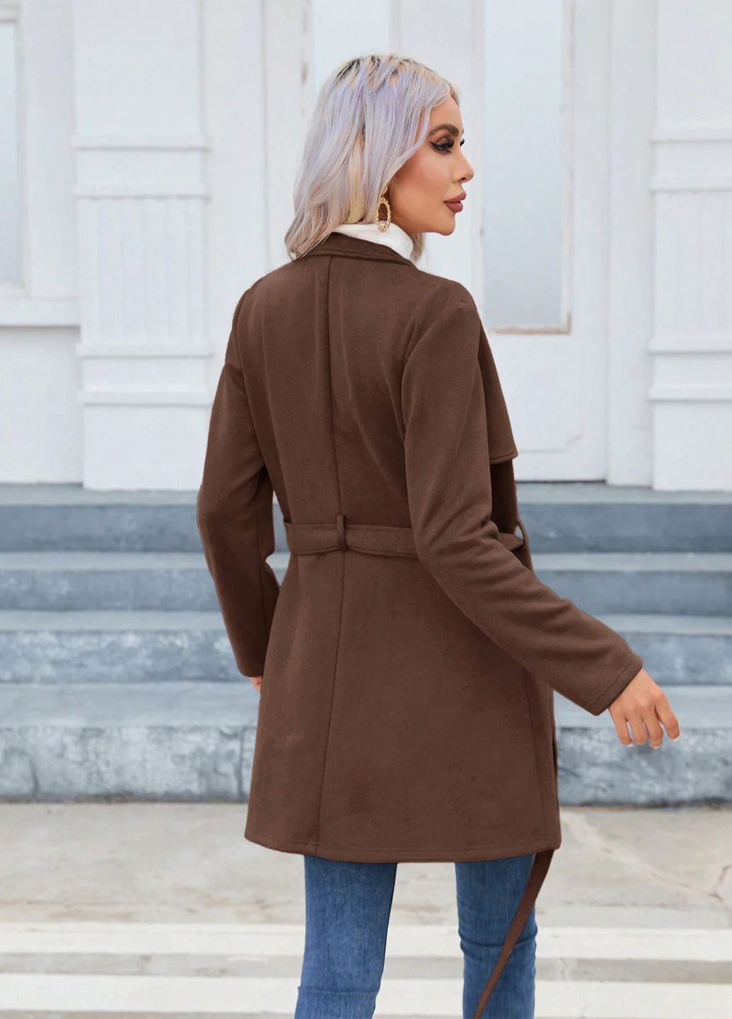 Коричневая демисезонная куртка SHEIN