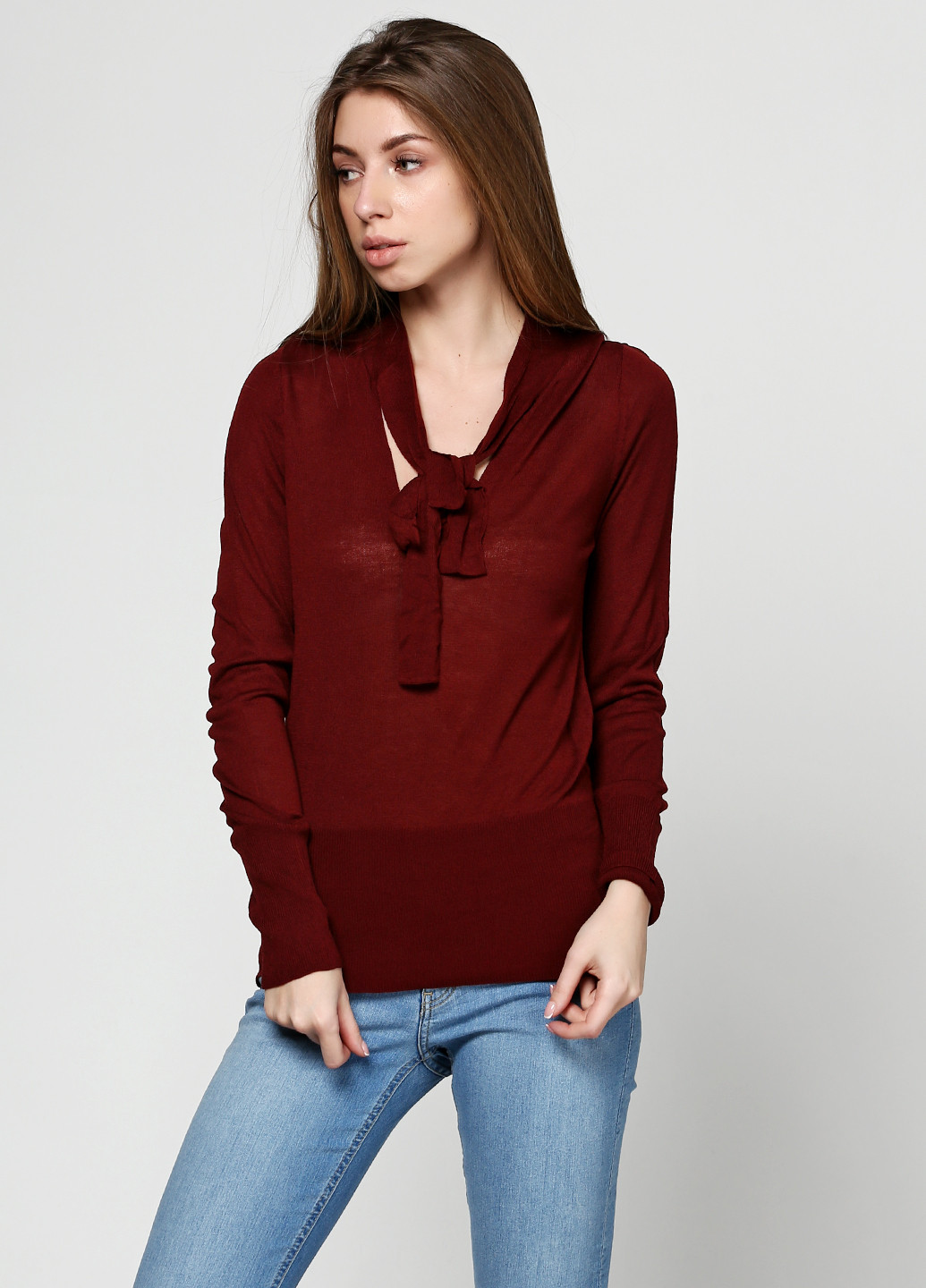 Бордовий демісезонний пуловер пуловер H&M