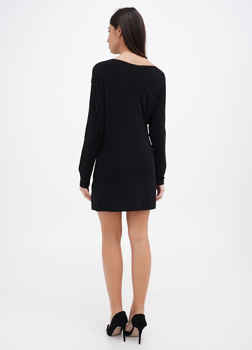 Чорна кежуал сукня Sassofono однотонна