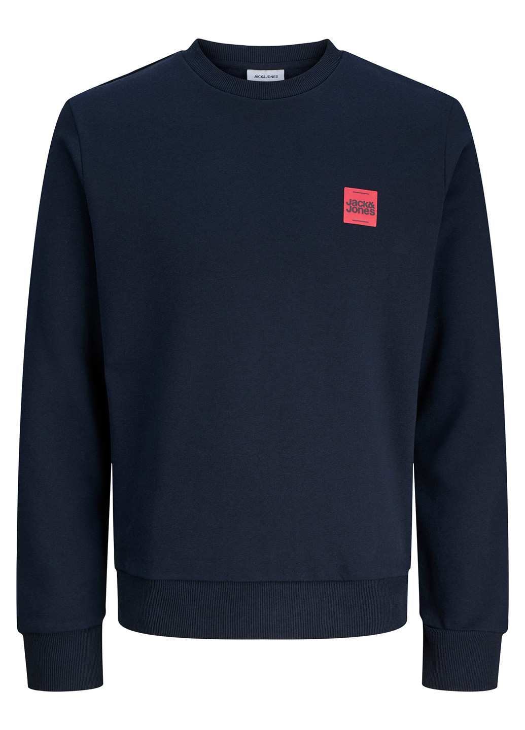 Темно-синій світшот Jack & Jones логотип без декору (354686446)