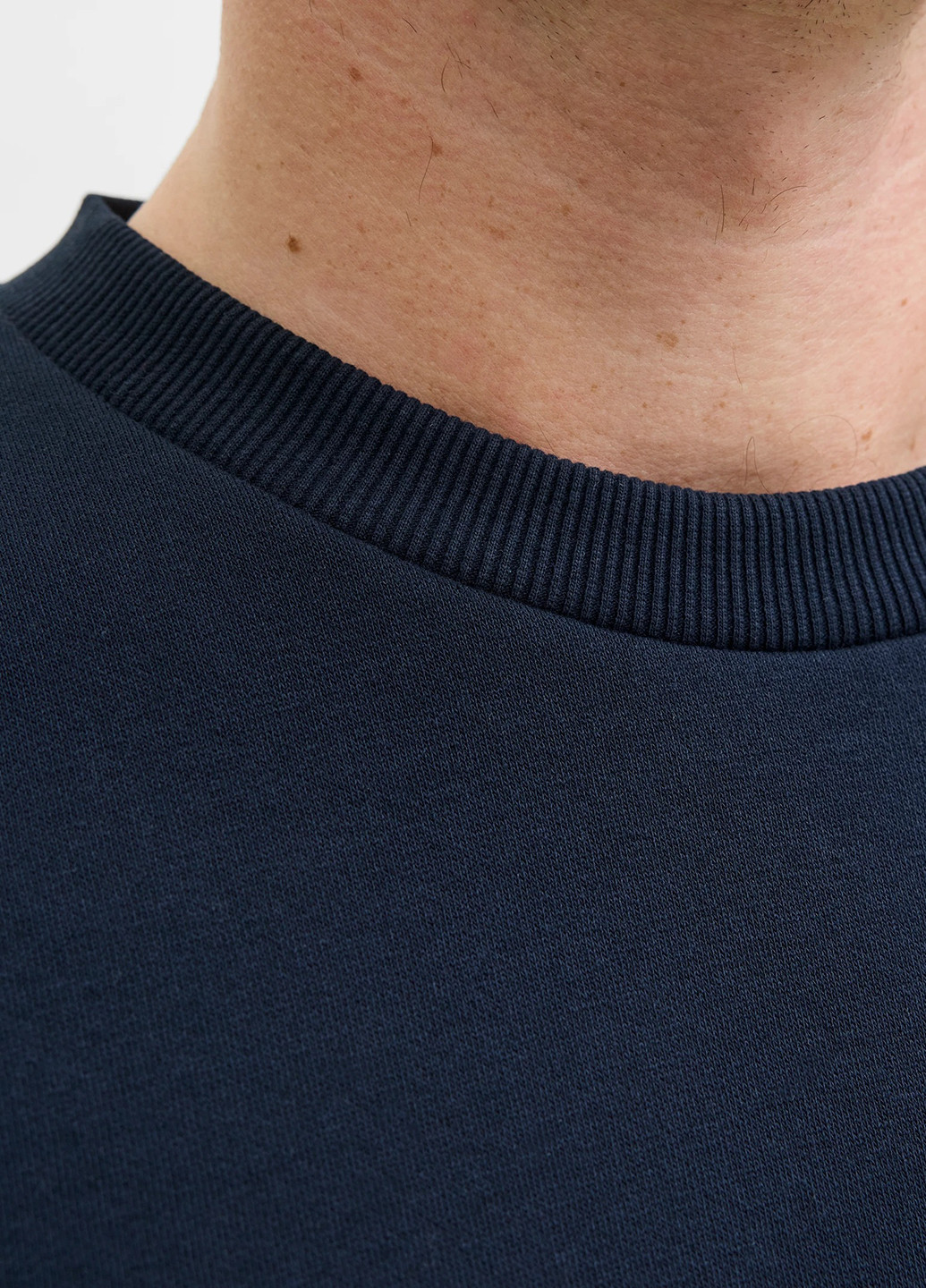 Темно-синій світшот Jack & Jones логотип без декору (354686446)